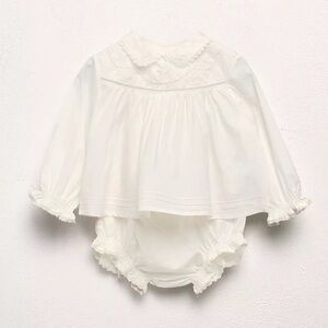 Zara White Baby Diaper Cover Set